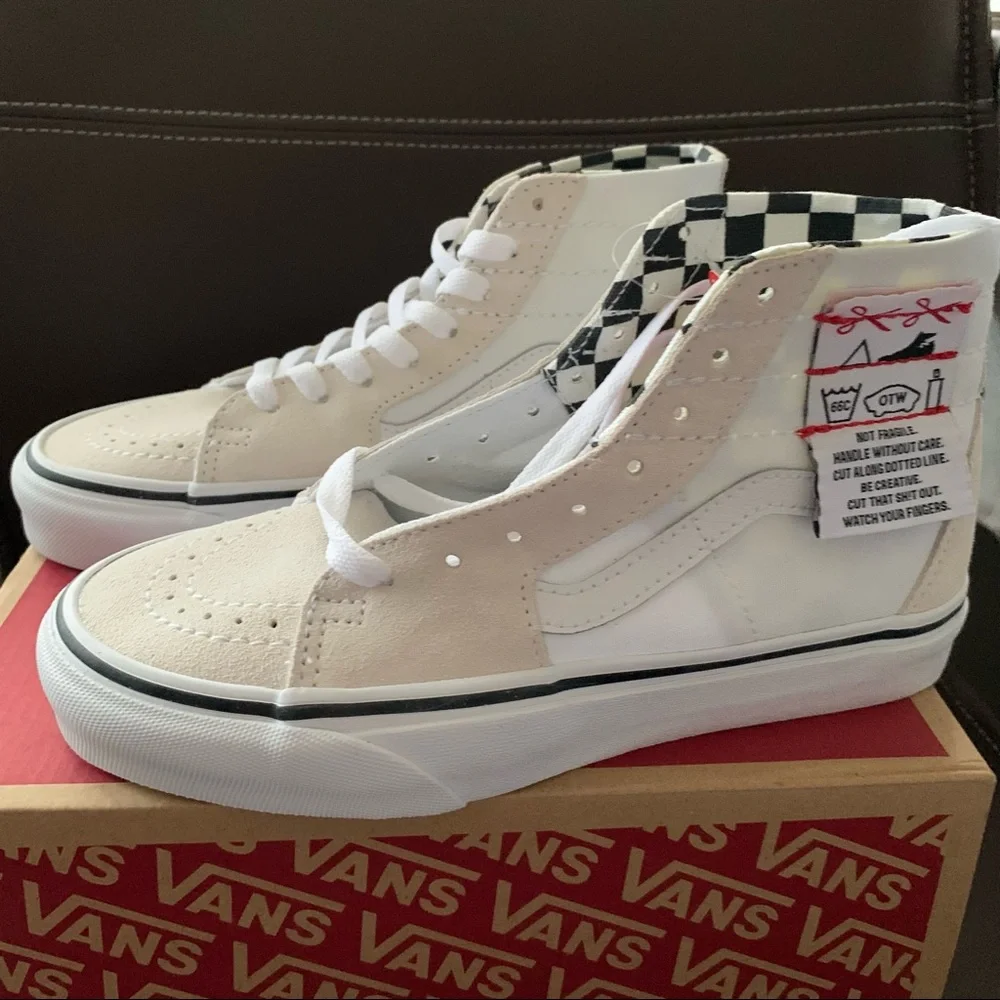 New VANS DIY Sk8-Hi Tapered  “DIY - White” women size 6 - Picture 3 of 6